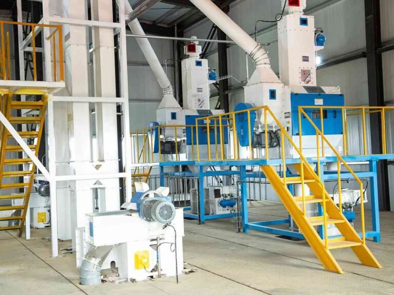 Línea de producción de arena para gatos en fábrica